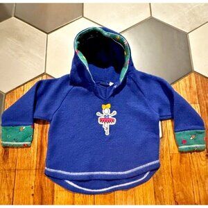 Vintage Honors Baby blue fleece dance embroidered sweatshirt hoodie 24m toddler